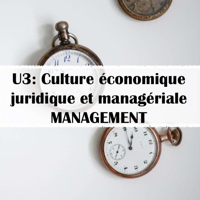 U3 Culture économique juridique et managériale – Management