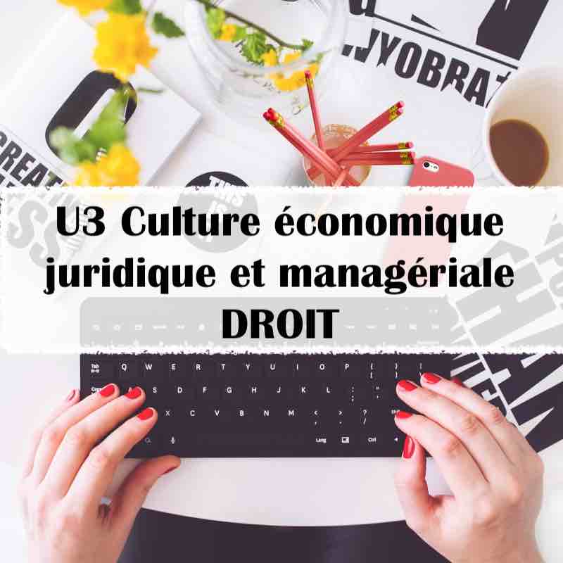 U3 Culture économique juridique et managériale – Droit